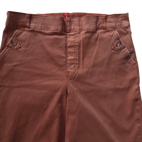 SPANX Pants Stretch Twill size XL - Approximately sz 12 Cropped, wide leg Rust - Picture 10 of 11